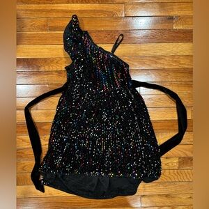 Grace Karin Black Dress with Multicolor Sequins